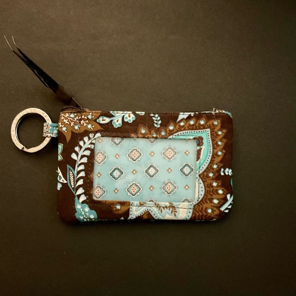 Vera Bradley Key & Card Holder in Retired Java Blue